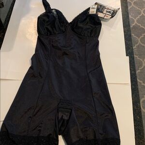 Black Lace Trim Shapewear Bodysuit. 42C